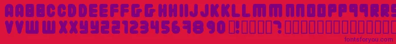 22203 Font – Purple Fonts on Red Background