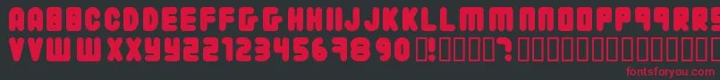 フォント22203 – 黒い背景に赤い文字