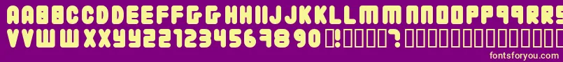 22203 Font – Yellow Fonts on Purple Background