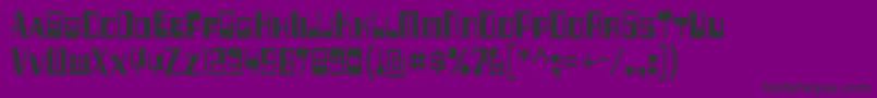 256 bytes Font – Black Fonts on Purple Background