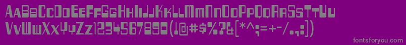 フォント256 bytes – 紫の背景に灰色の文字