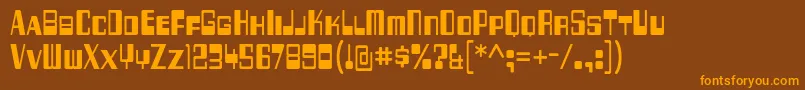Шрифт 256 bytes – оранжевые шрифты на коричневом фоне