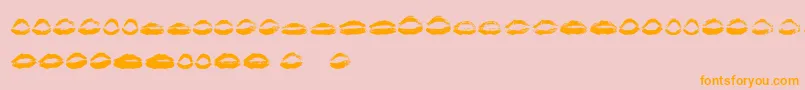 26 More Kisses   Font – Orange Fonts on Pink Background