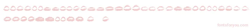 26 More Kisses   Font – Pink Fonts on White Background