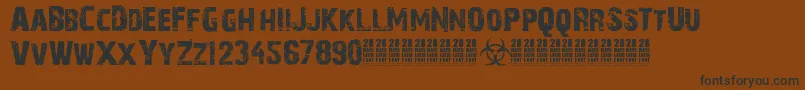 28 Days Later Font – Black Fonts on Brown Background