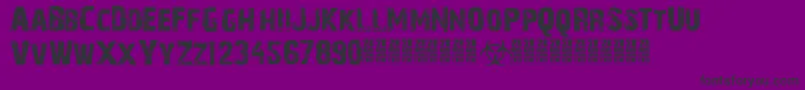 Шрифт 28 Days Later – чёрные шрифты на фиолетовом фоне