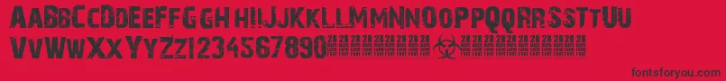 28 Days Later Font – Black Fonts on Red Background