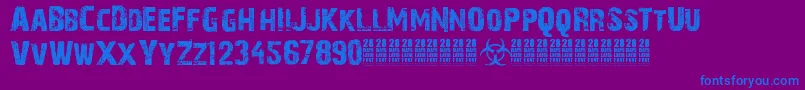 28 Days Later Font – Blue Fonts on Purple Background