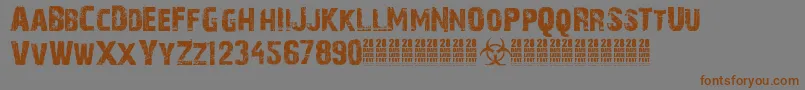 More about 28 Days Later Font 28 Days Later Font – Brown Fonts on Gray Background