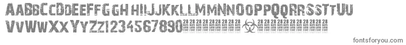 28 Days Later Font – Gray Fonts on White Background