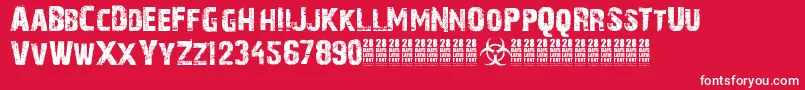 28 Days Later Font – White Fonts on Red Background