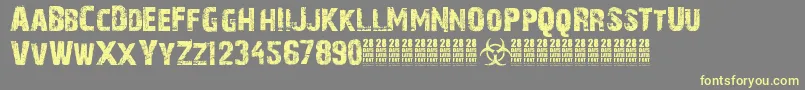 28 Days Later Font – Yellow Fonts on Gray Background