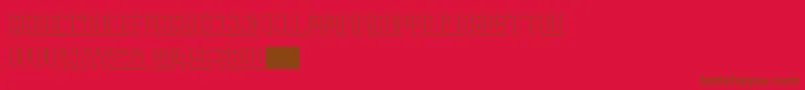 Inverse20 Font – Brown Fonts on Red Background