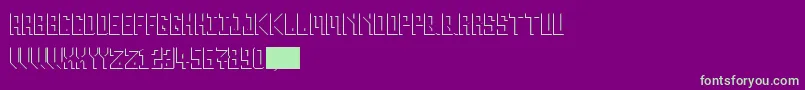 Inverse20 Font – Green Fonts on Purple Background