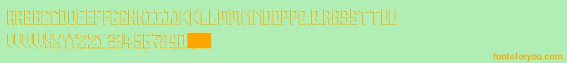 Inverse20 Font – Orange Fonts on Green Background