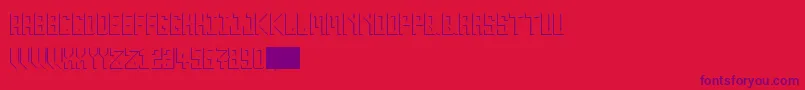Inverse20-Schriftart – Violette Schriften auf rotem Hintergrund