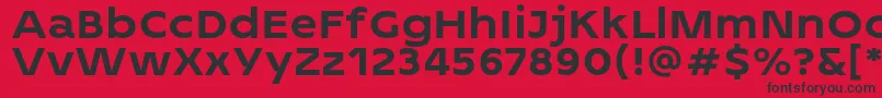 2MASS J1808 Heavy personal use Font – Black Fonts on Red Background