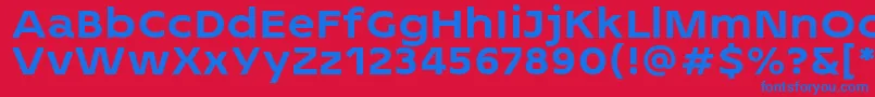 2MASS J1808 Heavy personal use Font – Blue Fonts on Red Background