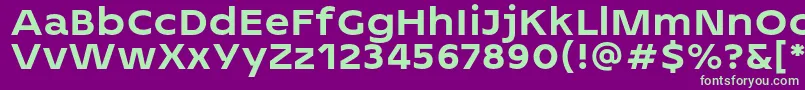 2MASS J1808 Heavy personal use Font – Green Fonts on Purple Background