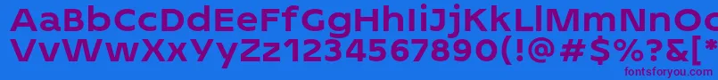 2MASS J1808 Heavy personal use Font – Purple Fonts on Blue Background