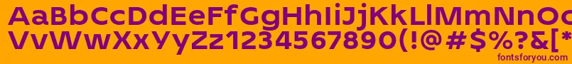 2MASS J1808 Heavy personal use Font – Purple Fonts on Orange Background