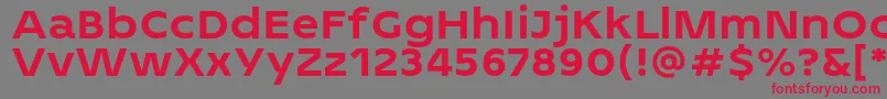2MASS J1808 Heavy personal use Font – Red Fonts on Gray Background