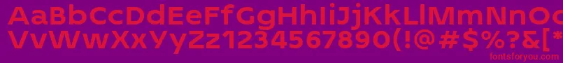 2MASS J1808 Heavy personal use Font – Red Fonts on Purple Background