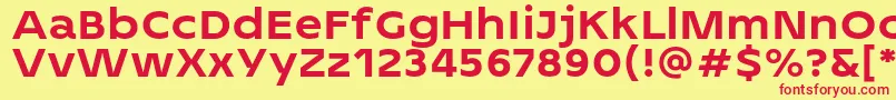2MASS J1808 Heavy personal use Font – Red Fonts on Yellow Background