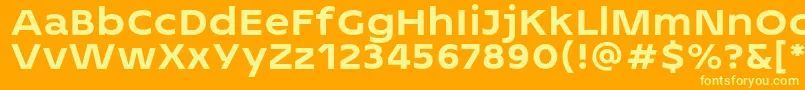 2MASS J1808 Heavy personal use Font – Yellow Fonts on Orange Background