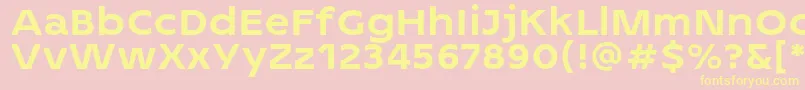 2MASS J1808 Heavy personal use Font – Yellow Fonts on Pink Background