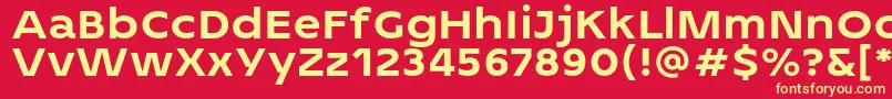 2MASS J1808 Heavy personal use Font – Yellow Fonts on Red Background