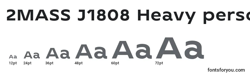 Размеры шрифта 2MASS J1808 Heavy personal use