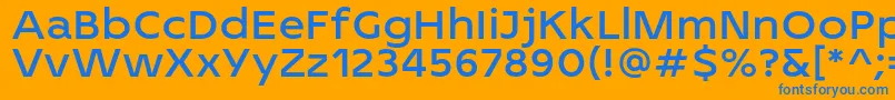 2MASS J1808 Normal personal use Font – Blue Fonts on Orange Background