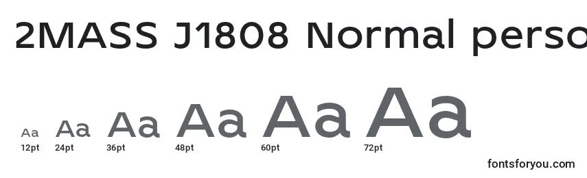 Größen der Schriftart 2MASS J1808 Normal personal use