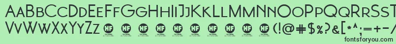 3  Moonglade Bold DEMO Font – Black Fonts on Green Background