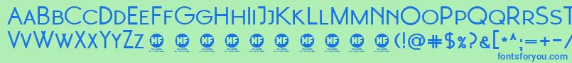 3  Moonglade Bold DEMO Font – Blue Fonts on Green Background