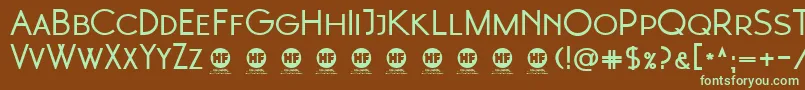 3  Moonglade Bold DEMO-fontti – vihreät fontit ruskealla taustalla