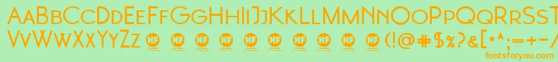 3  Moonglade Bold DEMO Font – Orange Fonts on Green Background