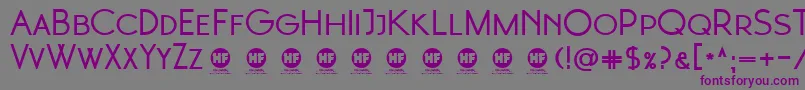 Шрифт 3  Moonglade Bold DEMO – фиолетовые шрифты на сером фоне