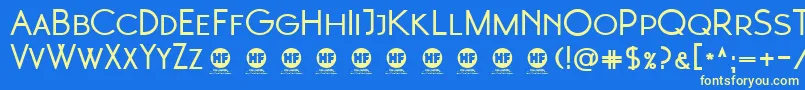 3  Moonglade Bold DEMO Font – Yellow Fonts on Blue Background