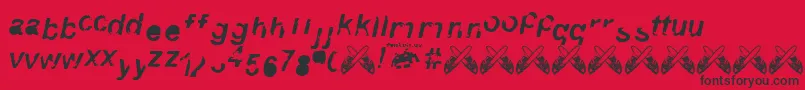3 fontvir us Font – Black Fonts on Red Background