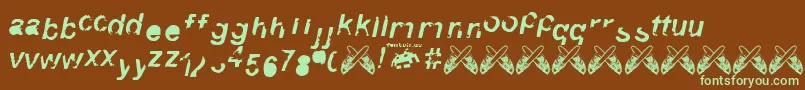 3 fontvir us Font – Green Fonts on Brown Background