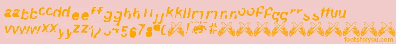 3 fontvir us Font – Orange Fonts on Pink Background