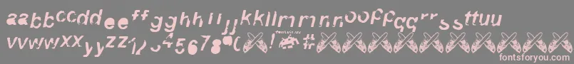 フォント3 fontvir us – 灰色の背景にピンクのフォント