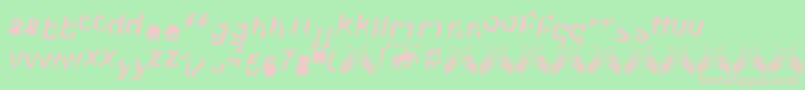 フォント3 fontvir us – 緑の背景にピンクのフォント