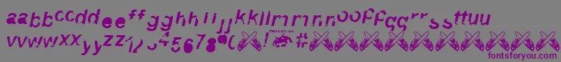 3 fontvir us Font – Purple Fonts on Gray Background