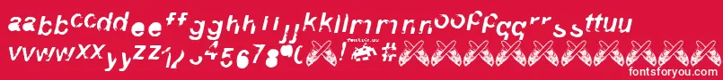 3 fontvir us Font – White Fonts on Red Background