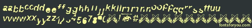 3 fontvir us Font – Yellow Fonts on Black Background