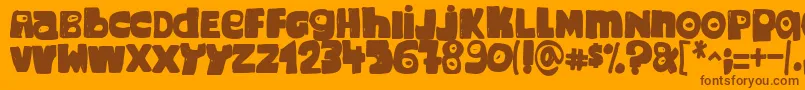 3 Snopes Font – Brown Fonts on Orange Background