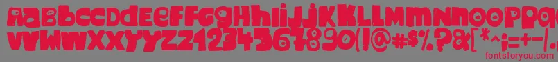 3 Snopes Font – Red Fonts on Gray Background